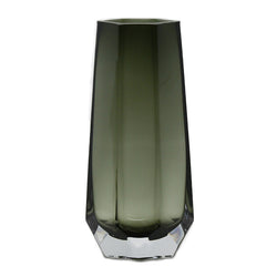 Penny Glass Diamond Cut Vase