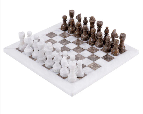 Marble Chess Set With Storage Box - Oceanic