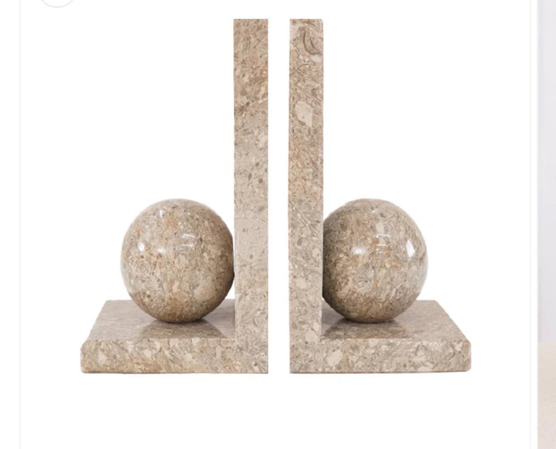 Oceanic Marble Bookends