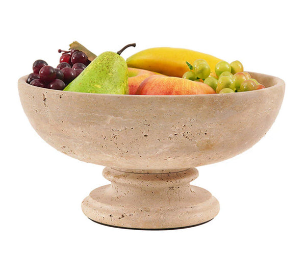 Travertine Pedastal Bowl