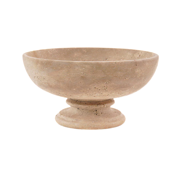 Travertine Pedastal Bowl