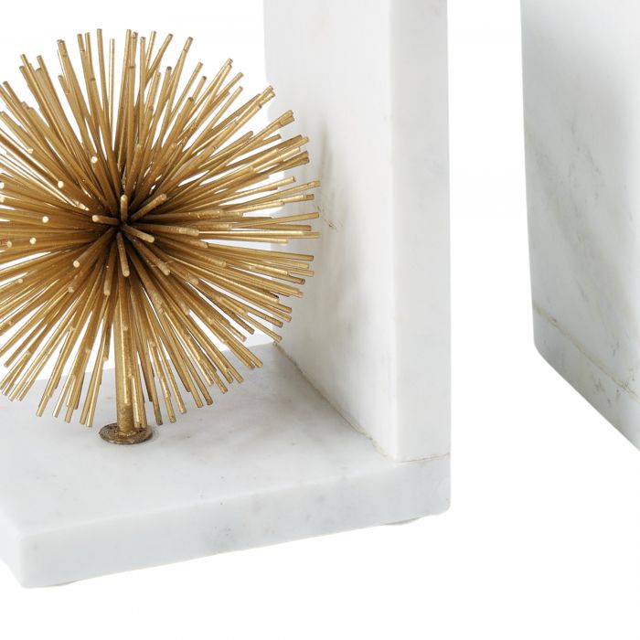 Spike Marble Bookends