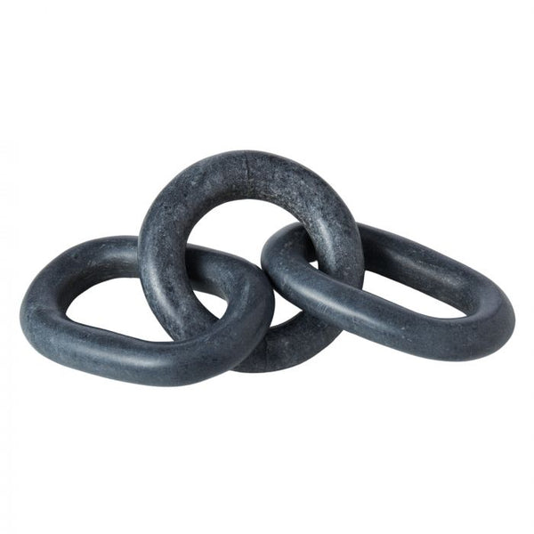 Marble Chain Sculpture Black