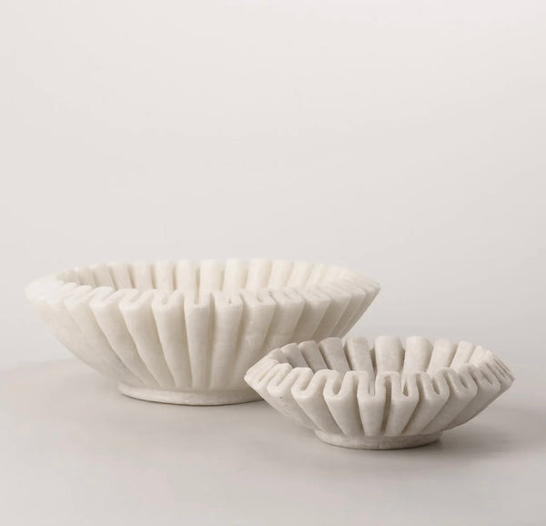 Marble Fluted Bowl